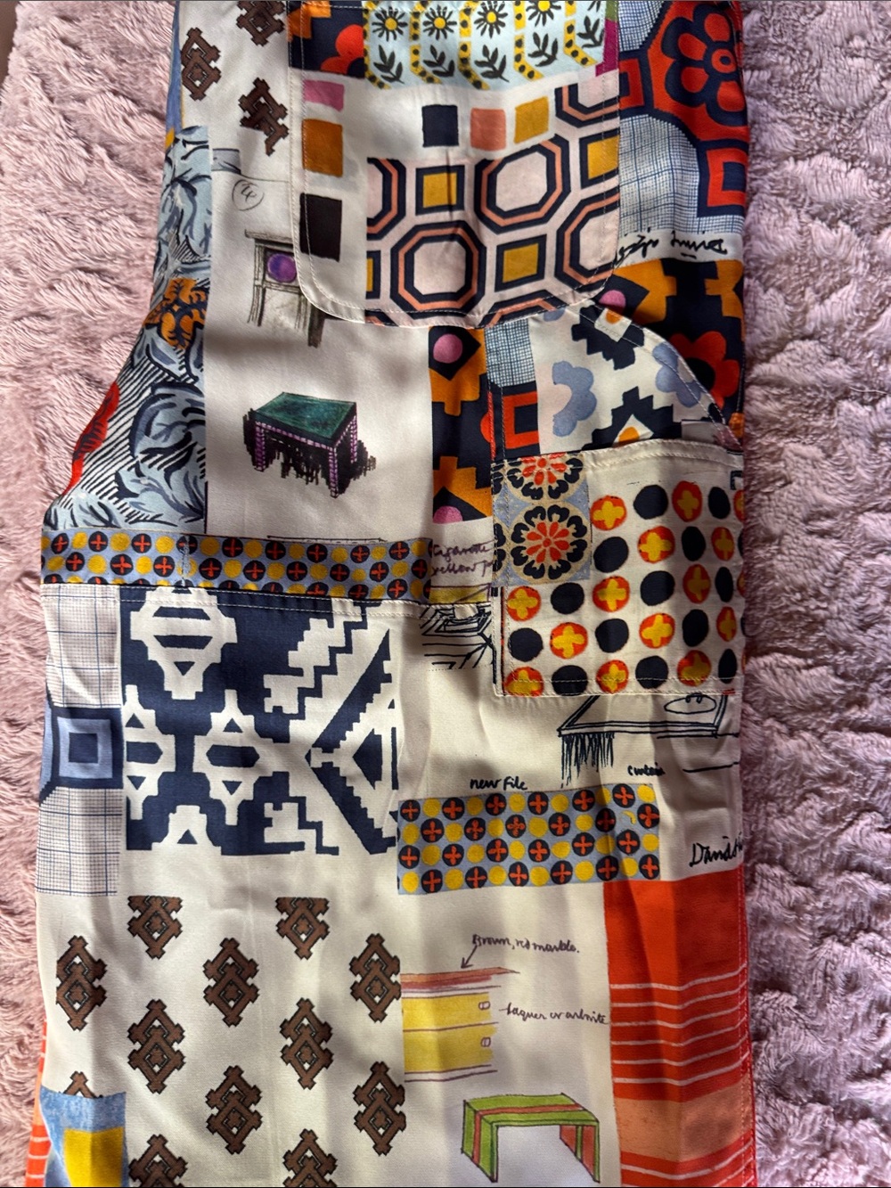 Tory Burch Multicolor Geometric & Floral Wide-Leg pants long sleeve set - Picture 9 of 17